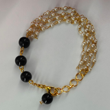 Black Beads & Ganthan Mala Bracelet