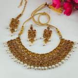 Gold-Plated Kundan Studded Necklace set