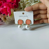 Orange Pearl Studs