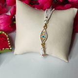 Evileye Charm  Beaded Rakhi & Bracelet