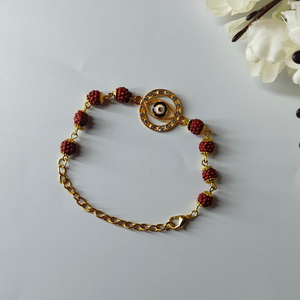 Evileye Charm & Beaded Bracelet