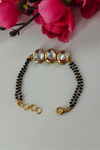 Gold Plated Kundan Studded Hand Mangalsutra