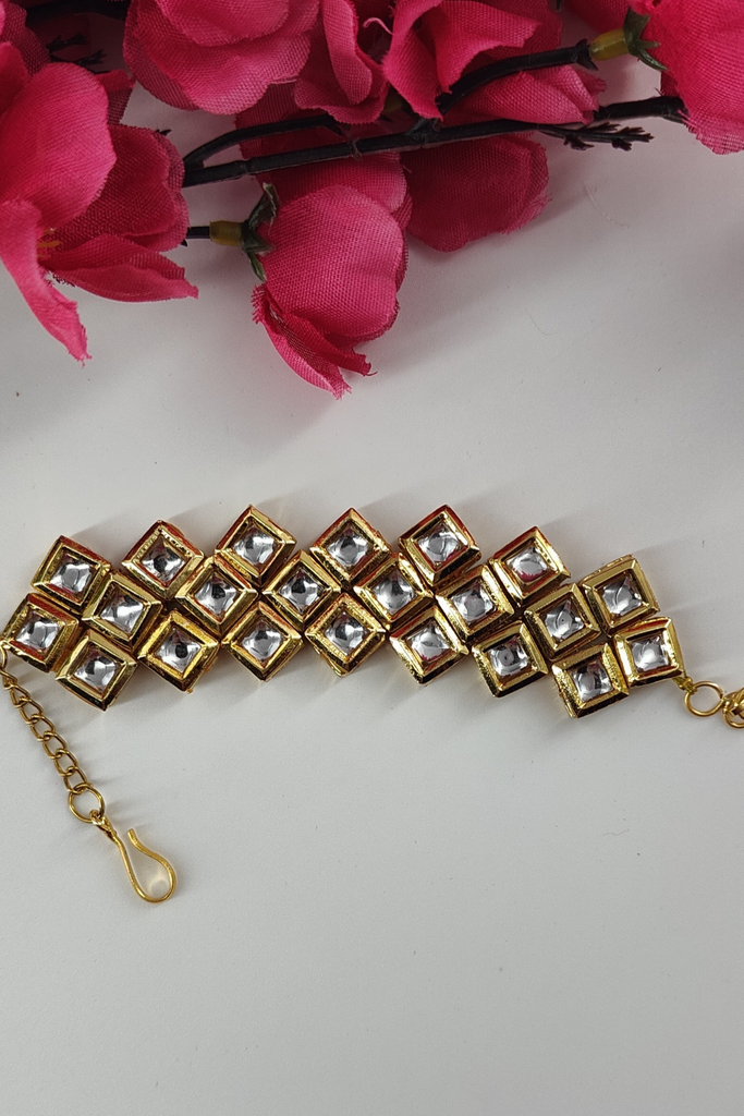 Meenakari Kundan Studded Bracelet