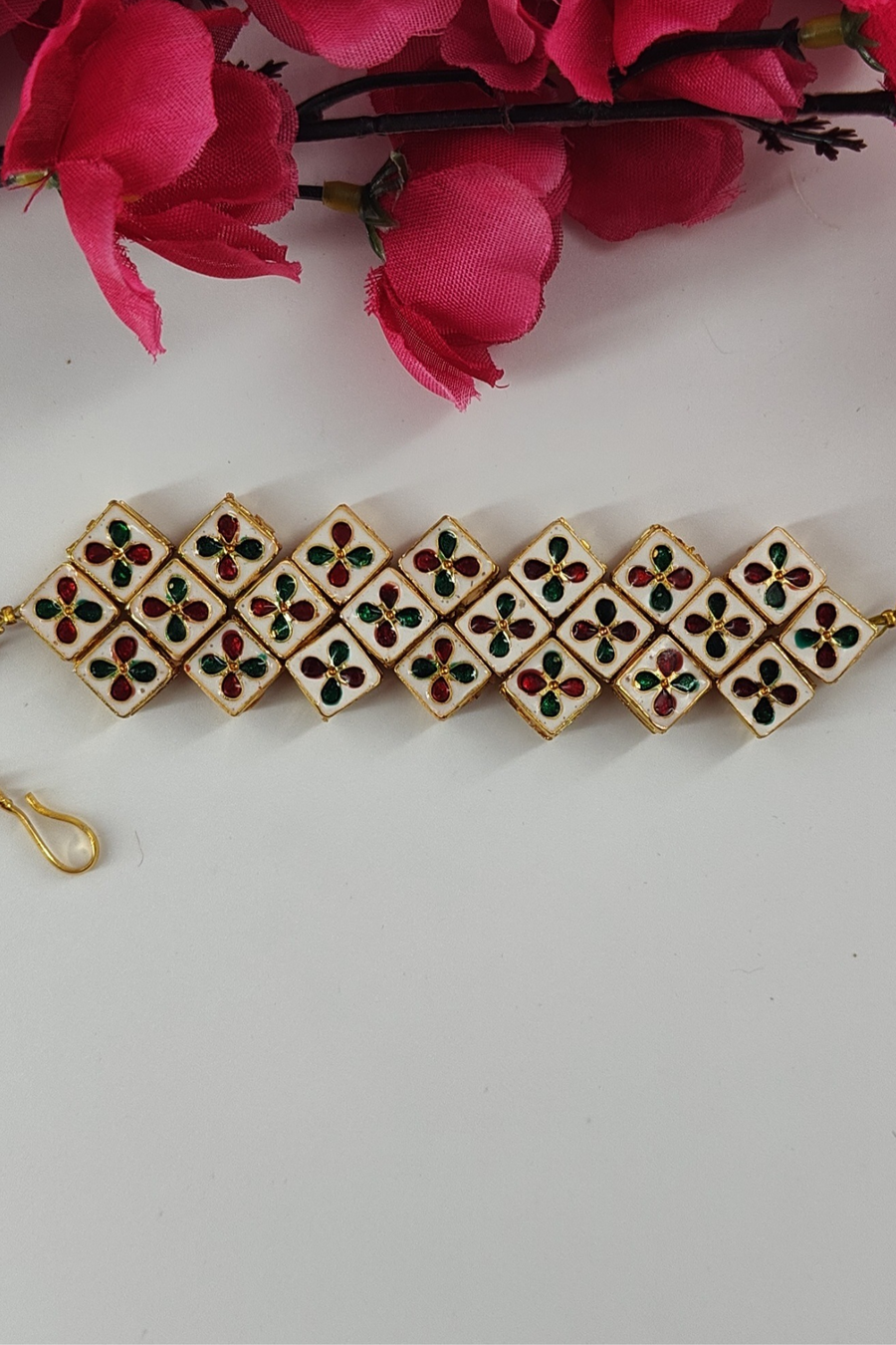 Meenakari Kundan Studded Bracelet