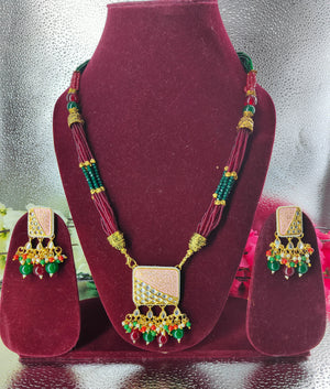 Multicolor long Pendent set