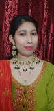 Green Kundan Studded Necklace Set