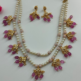 2 layer Beads Necklace Set