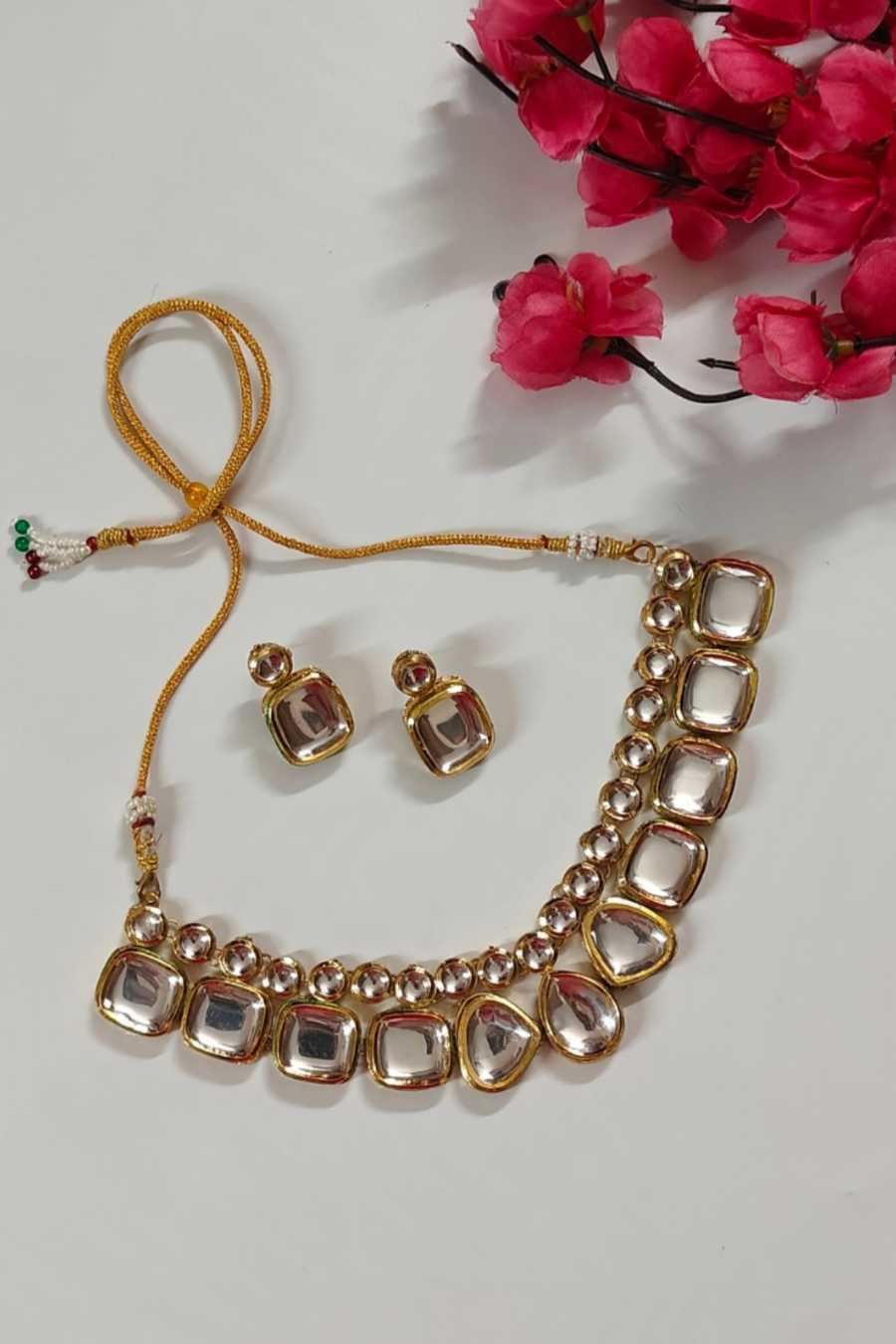 Kundan Necklace Metal, Alloy Necklace Set