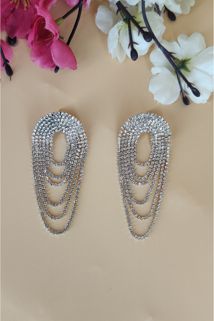 Stone Chain Earrings